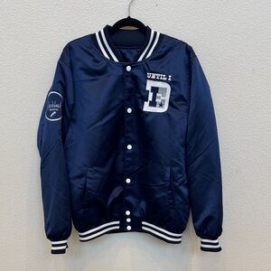 Cowboys Die Hard Collective Blue Satin Jacket